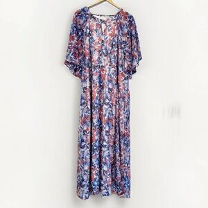 Junarose Women’s Tropical Floral Maxi Dress 18 Multicolor Resort Summer Vacation